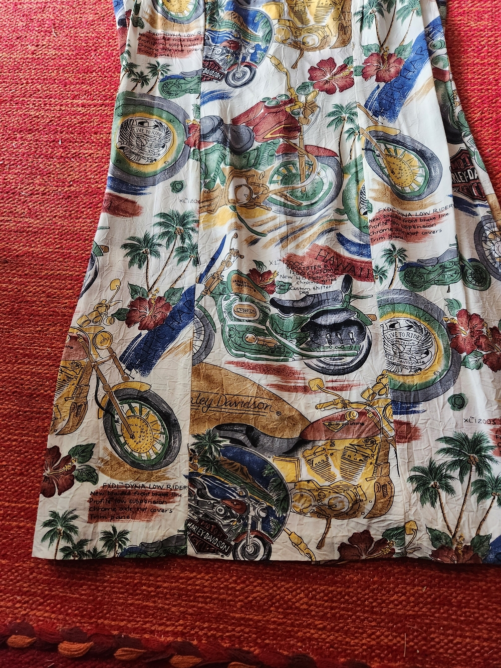 Harley-Davidson Multicolor Motorcycle Print Midi Dress - Picture 2 of 12
